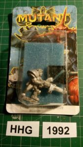 Miniature of Mutant Chronicles from the first edition of the RPG - 8001 - bauhaus ranger with heavy weapon - bauhaus - 1992 - hhg - unknown (blister)